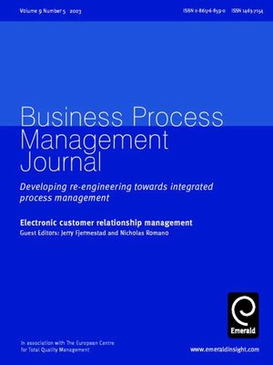 cover image of Business Process Management Journal, Volume 9, Issue 5